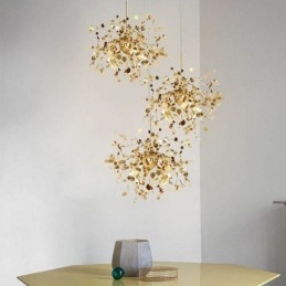 Candelabru cu 3 lumini Lampă suspendată din oțel inoxidabil Plafon