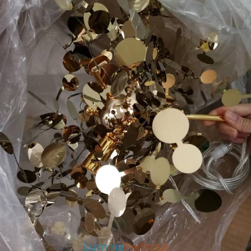 Candelabru cu 3 lumini Lampă suspendată din oțel inoxidabil Plafon