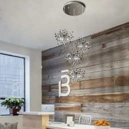 Candelabru cu paiete Iluminat cu pandantiv din oțel inoxidabil Dining