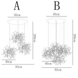 Candelabru cu paiete Iluminat cu pandantiv din oțel inoxidabil Dining