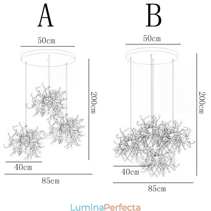 Candelabru cu paiete Iluminat cu pandantiv din oțel inoxidabil Dining