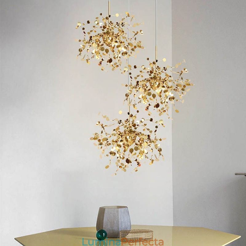 Candelabru cu paiete Iluminat cu pandantiv din oțel inoxidabil Dining