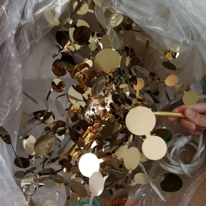 Candelabru cu paiete Iluminat cu pandantiv din oțel inoxidabil Dining