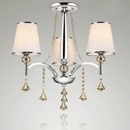 Candelabru contemporan modern din metal cromat din cristal