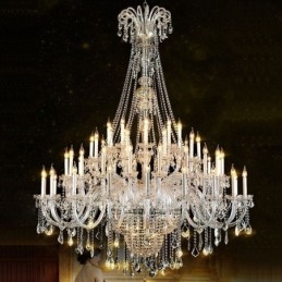 Candelabru De Cristal European Decor De Cristal Plafoniera Cu 65 De Lumini