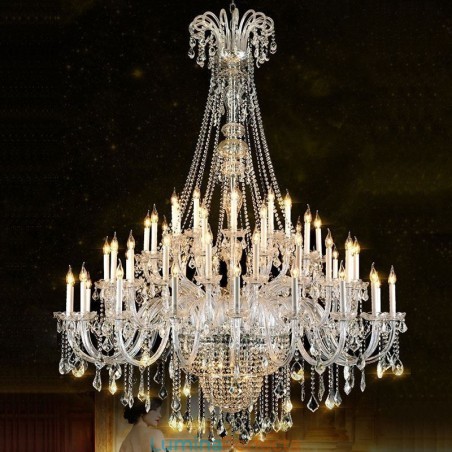 Candelabru De Cristal European Decor De Cristal Plafoniera Cu 65 De Lumini Candelabru De Cristal European Decor De Cristal Plafoniera Cu 65 De Lumini