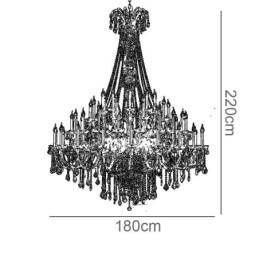 Candelabru De Cristal European Decor De Cristal Plafoniera Cu 65 De Lumini