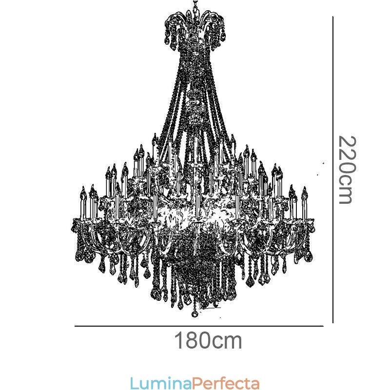 Candelabru De Cristal European Decor De Cristal Plafoniera Cu 65 De Lumini