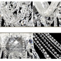 Candelabru De Cristal European Decor De Cristal Plafoniera Cu 65 De Lumini