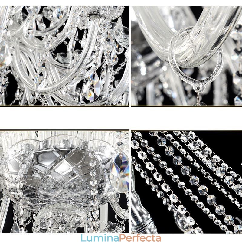Candelabru De Cristal European Decor De Cristal Plafoniera Cu 65 De Lumini