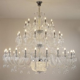 Plafoniera cu decorare candelabru din cristal european cu 50 de lumini