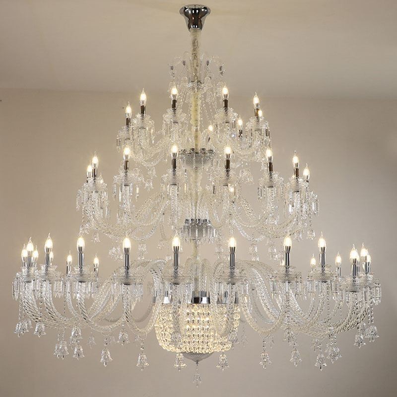 Plafoniera cu decorare candelabru din cristal european cu 50 de lumini