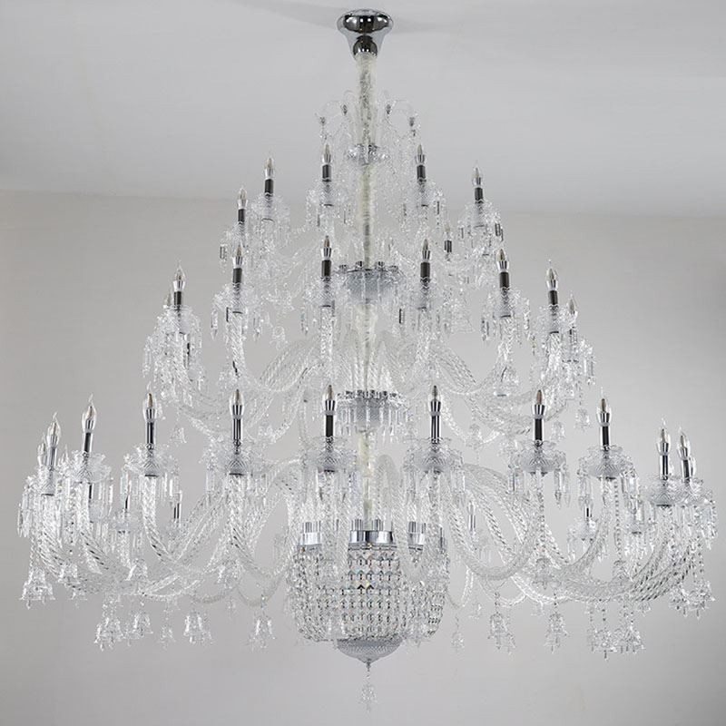 Plafoniera cu decorare candelabru din cristal european cu 50 de lumini