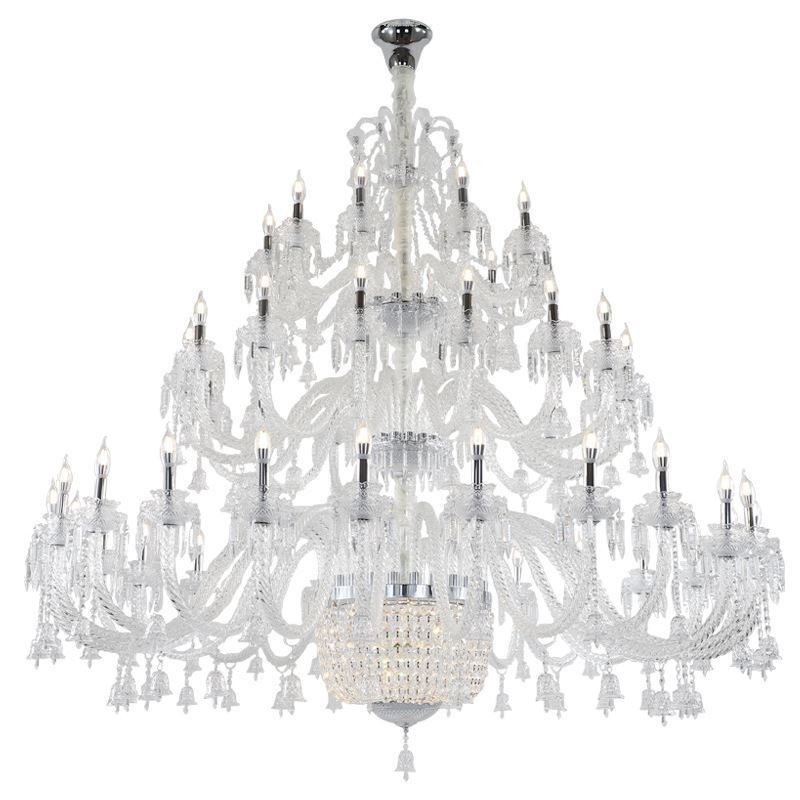 Plafoniera cu decorare candelabru din cristal european cu 50 de lumini