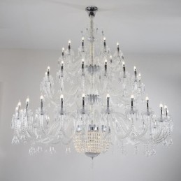 Plafoniera cu decorare candelabru din cristal european cu 50 de lumini