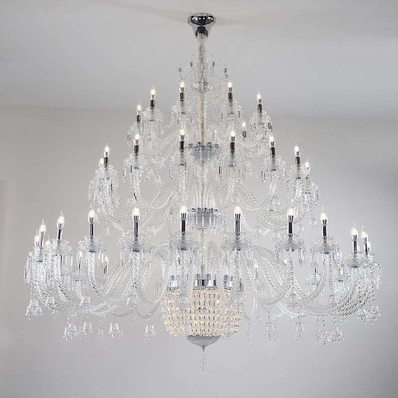 Plafoniera cu decorare candelabru din cristal european cu 50 de lumini