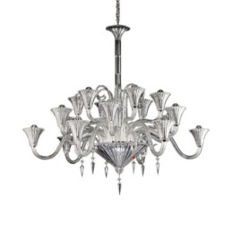 Plafoniera cu decorare candelabru din cristal european cu 18 lumini