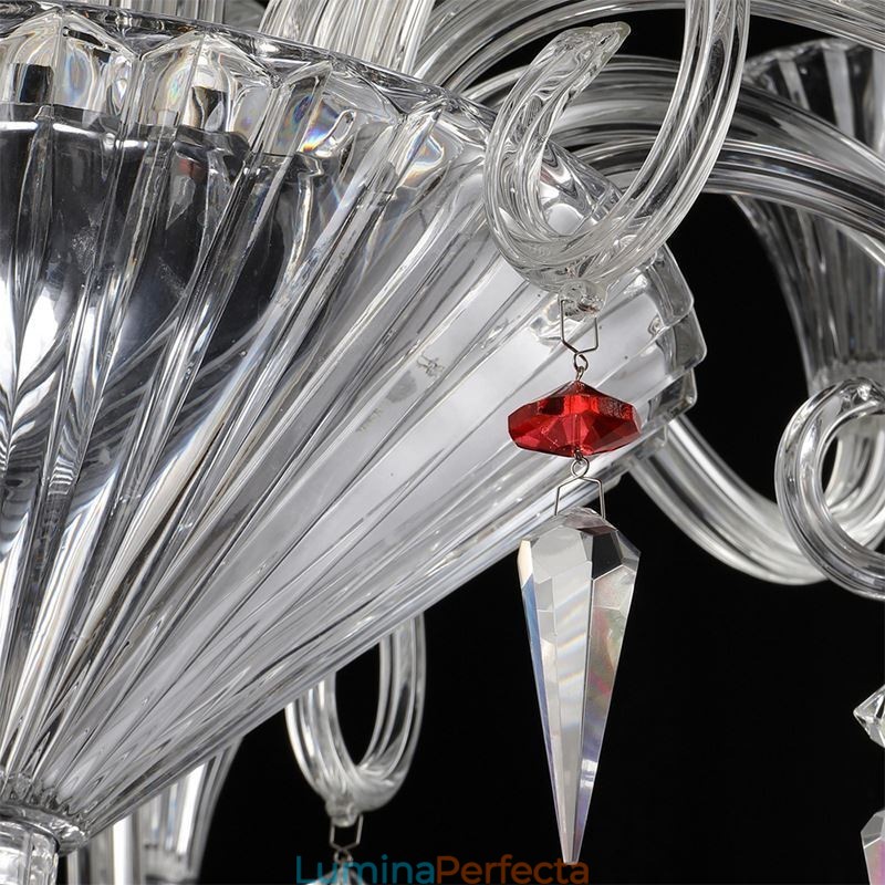 Plafoniera cu decorare candelabru din cristal european cu 18 lumini