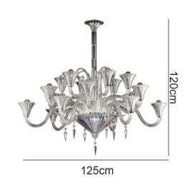 Plafoniera cu decorare candelabru din cristal european cu 18 lumini