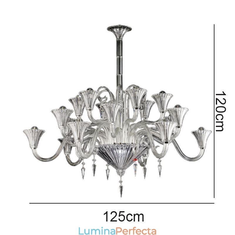 Plafoniera cu decorare candelabru din cristal european cu 18 lumini