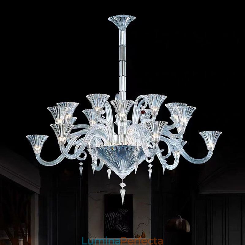 Plafoniera cu decorare candelabru din cristal european cu 12 lumini