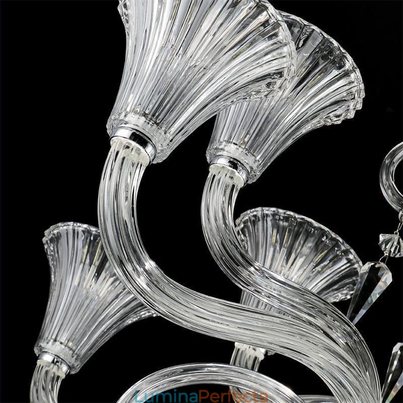 Plafoniera cu decorare candelabru din cristal european cu 12 lumini