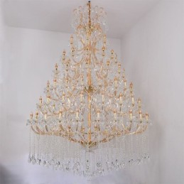 Plafoniera cu decorare candelabru din cristal de lux cu 96 de lumini