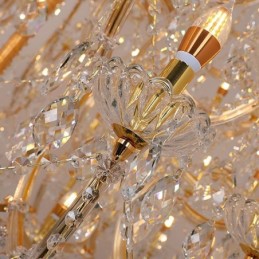 Plafoniera cu decorare candelabru din cristal de lux cu 96 de lumini
