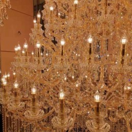 Plafoniera cu decorare candelabru din cristal de lux cu 96 de lumini