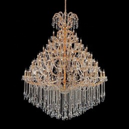 Plafoniera cu decorare candelabru din cristal de lux cu 96 de lumini