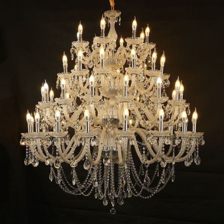 Plafoniera cu candelabru de cristal european cu 53 de lumini Plafoniera cu candelabru de cristal european cu 53 de lumini