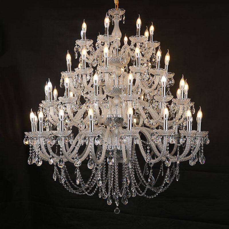 Plafoniera cu candelabru de cristal european cu 53 de lumini
