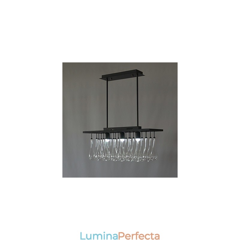 Candelabru din metal cu pictură în cristal modern contemporan