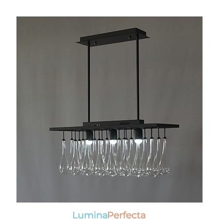 Candelabru din metal cu pictură în cristal modern contemporan