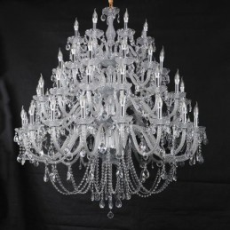 Plafoniera cu candelabru de cristal european cu 53 de lumini