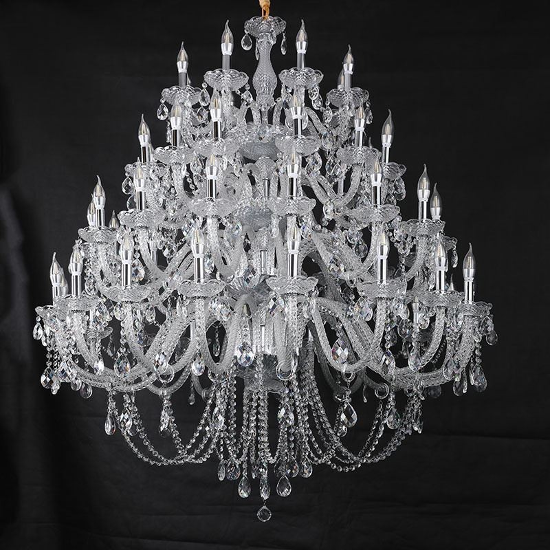 Plafoniera cu candelabru de cristal european cu 53 de lumini