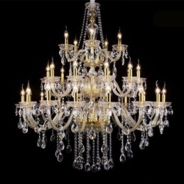 Plafoniera cu decorare candelabru din cristal de lux cu 32 de lumini