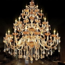 Plafoniera de lux cu candelabru din cristal european cu 30 de lumini
