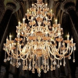 Plafoniera de lux cu candelabru din cristal european cu 30 de lumini