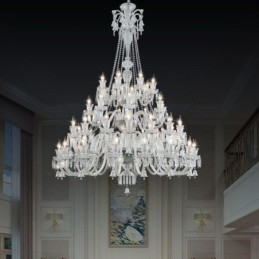 Plafoniera cu candelabru din cristal european cu 48 de lumini
