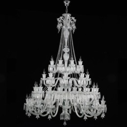 Plafoniera cu candelabru din cristal european cu 48 de lumini