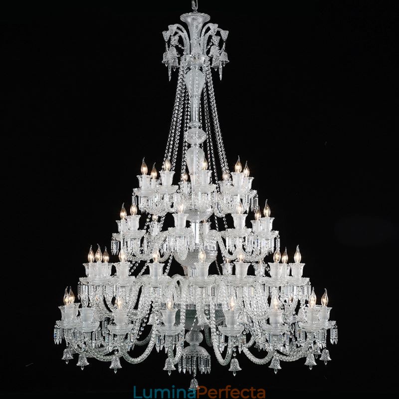 Plafoniera cu candelabru din cristal european cu 48 de lumini