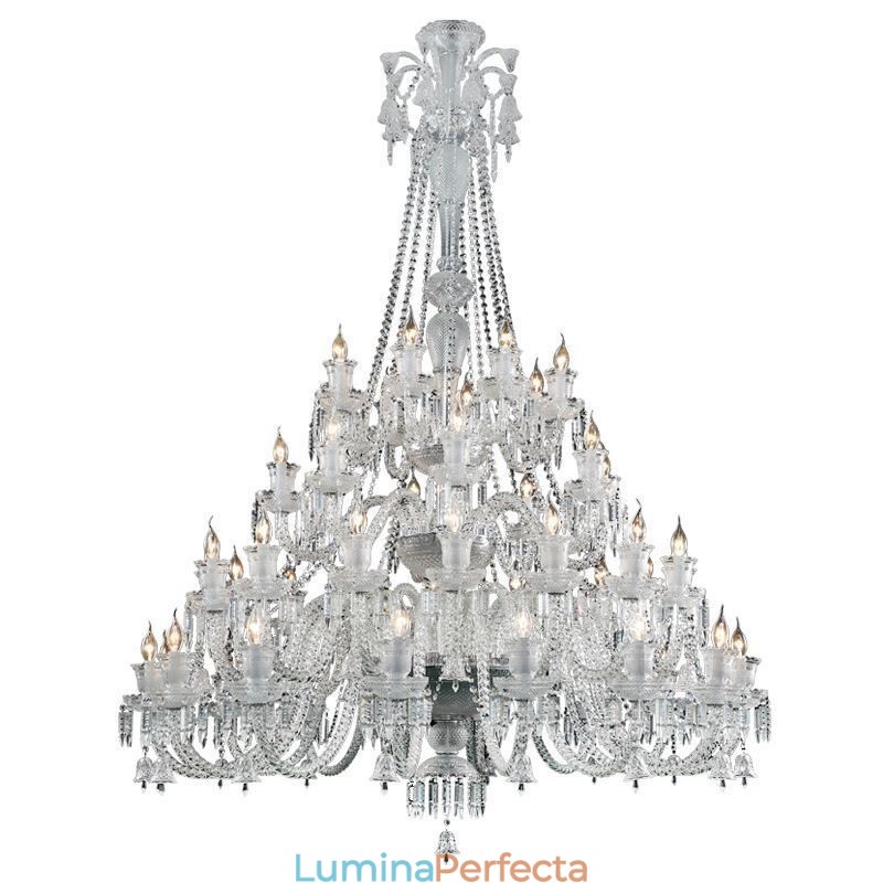 Plafoniera cu candelabru din cristal european cu 48 de lumini