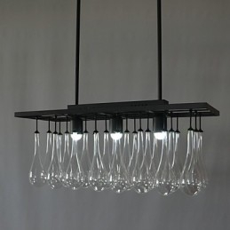 Candelabru din metal cu pictură în cristal modern contemporan