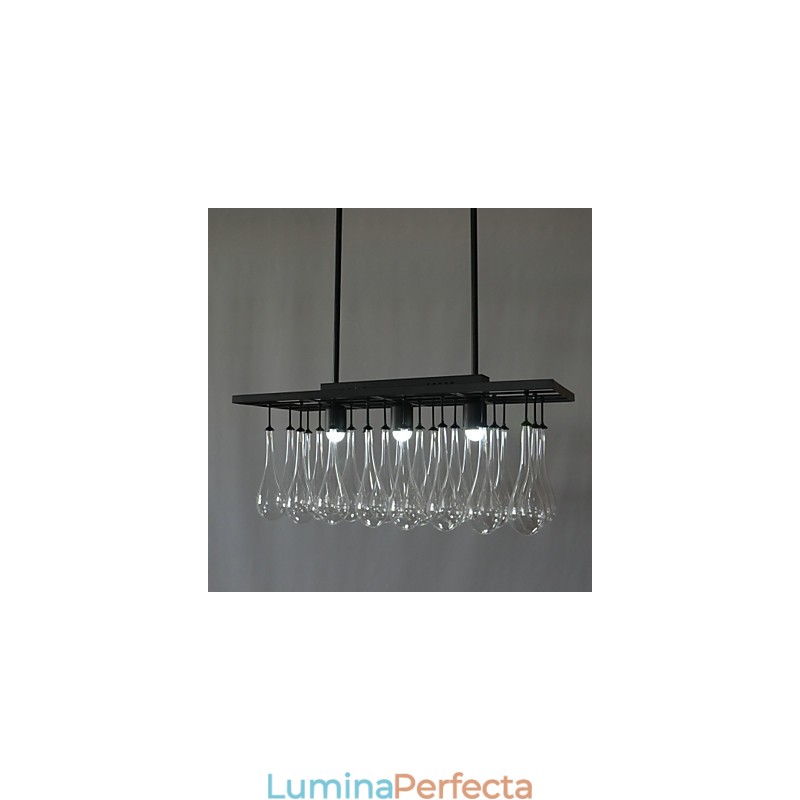 Candelabru din metal cu pictură în cristal modern contemporan