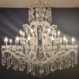 Plafoniera cu decorare candelabru din cristal european cu 24 de lumini