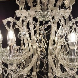 Plafoniera cu decorare candelabru din cristal european cu 24 de lumini