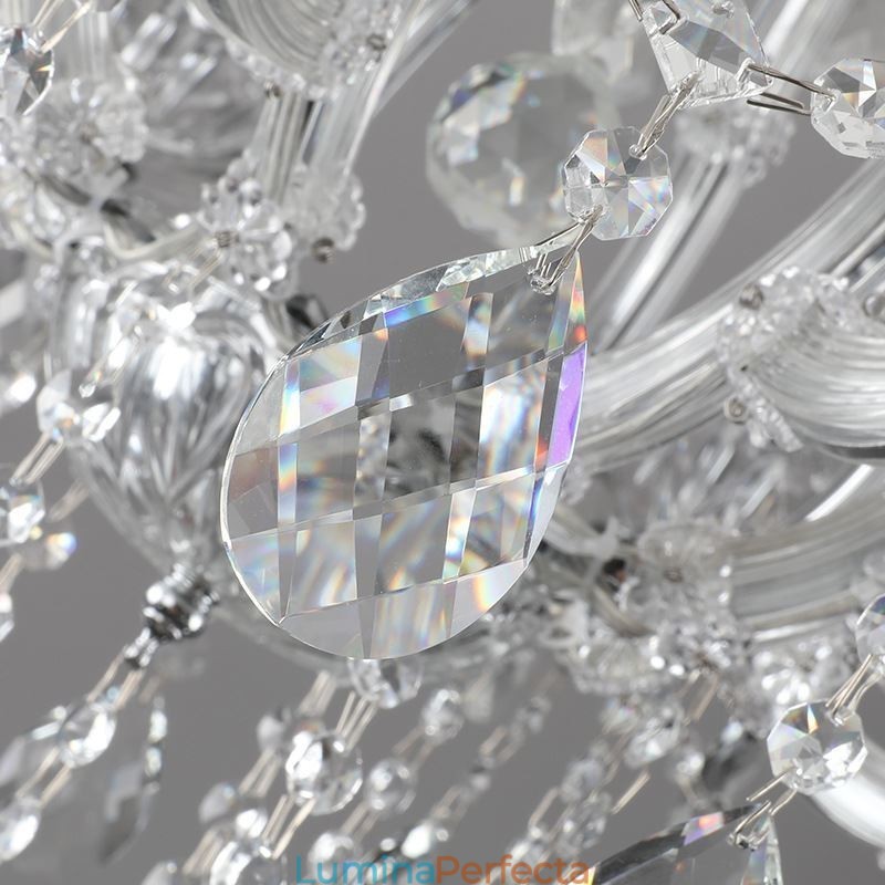 Plafoniera cu decorare candelabru din cristal european cu 24 de lumini