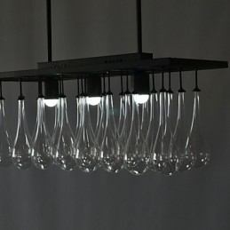 Candelabru din metal cu pictură în cristal modern contemporan