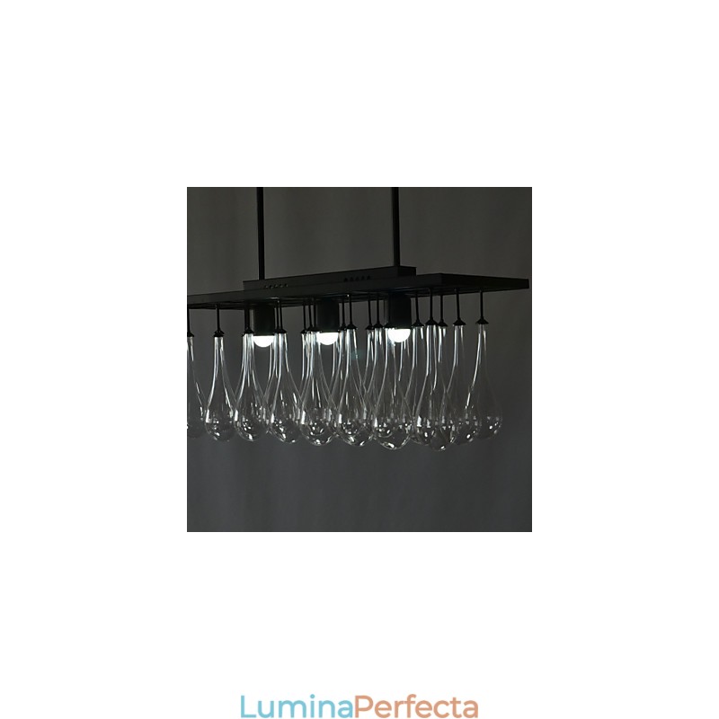Candelabru din metal cu pictură în cristal modern contemporan